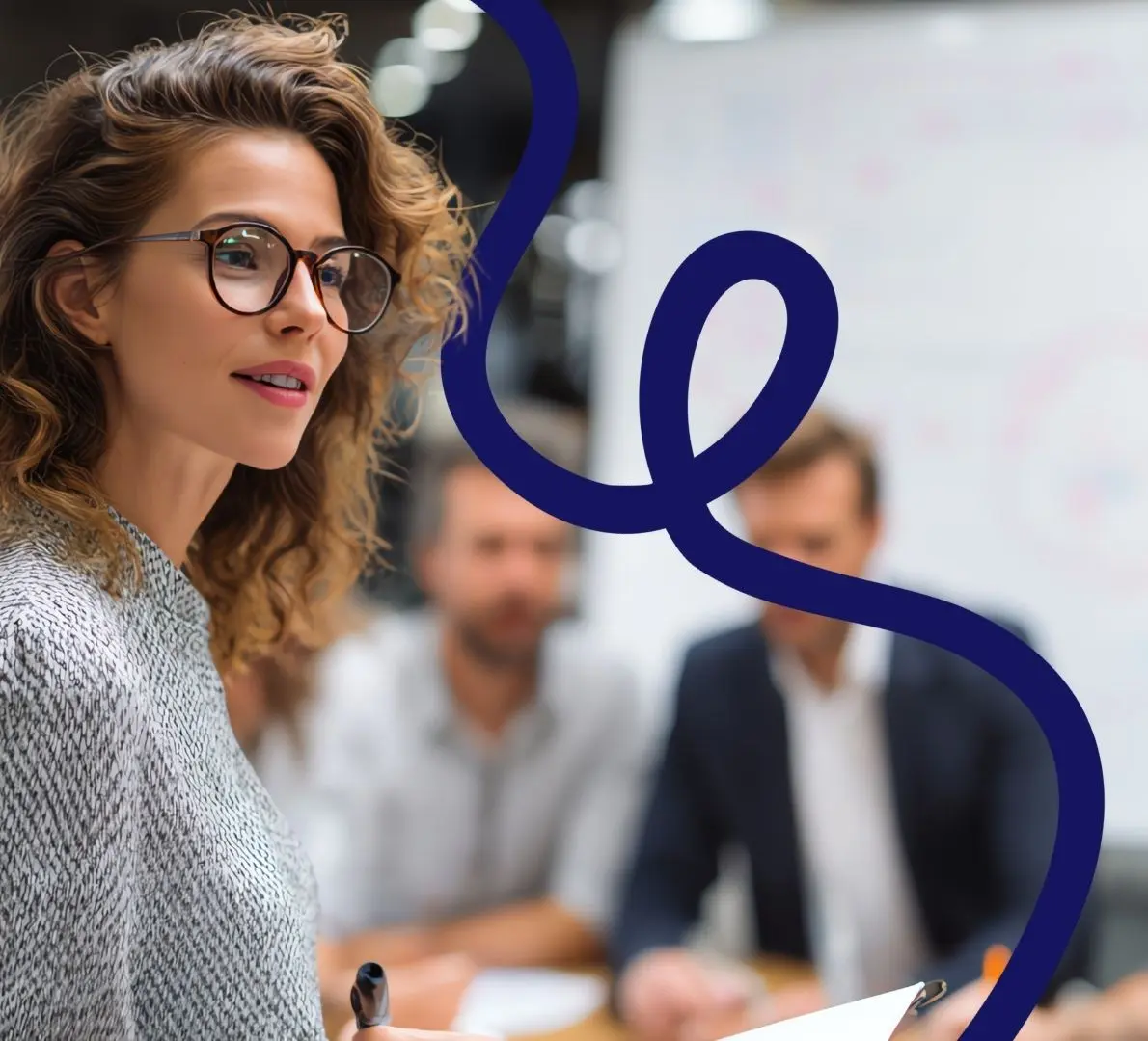 a professional trainer with participant